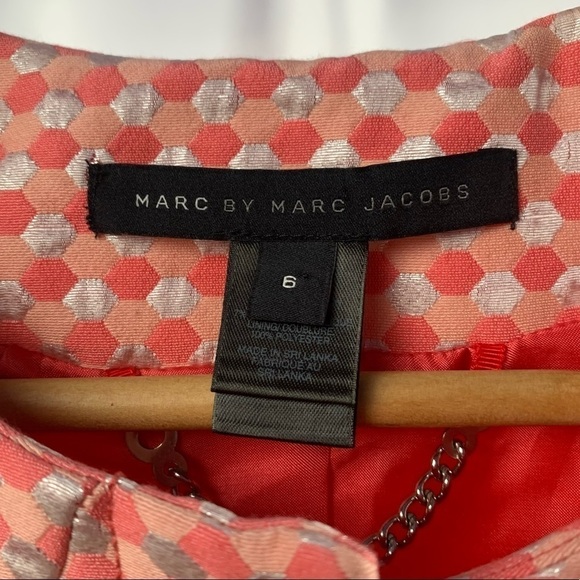 Marc by Marc Jacobs Cotton Silk Blend Cropped Formal Jacket in Multi Size 6 - Picture 3 of 6
